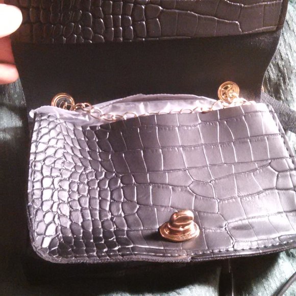 Faux Leather Black Mini Handbag - Picture 7 of 13